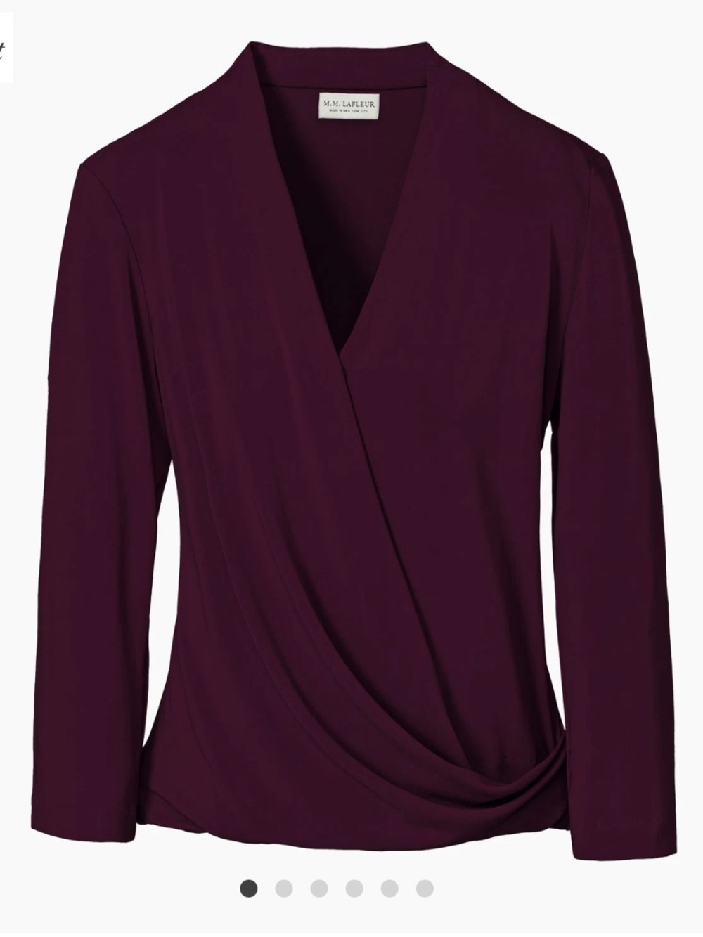 MM Lafleur The Deneuve 2.0 Top in Deep Plum